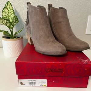 Carlos by Carlos Santana Taupe Ankle Booties